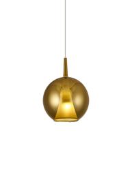 M8243  Elsa Assembly Pendant (WITHOUT PLATE) With Round Shade 1 Light Gold Glass
